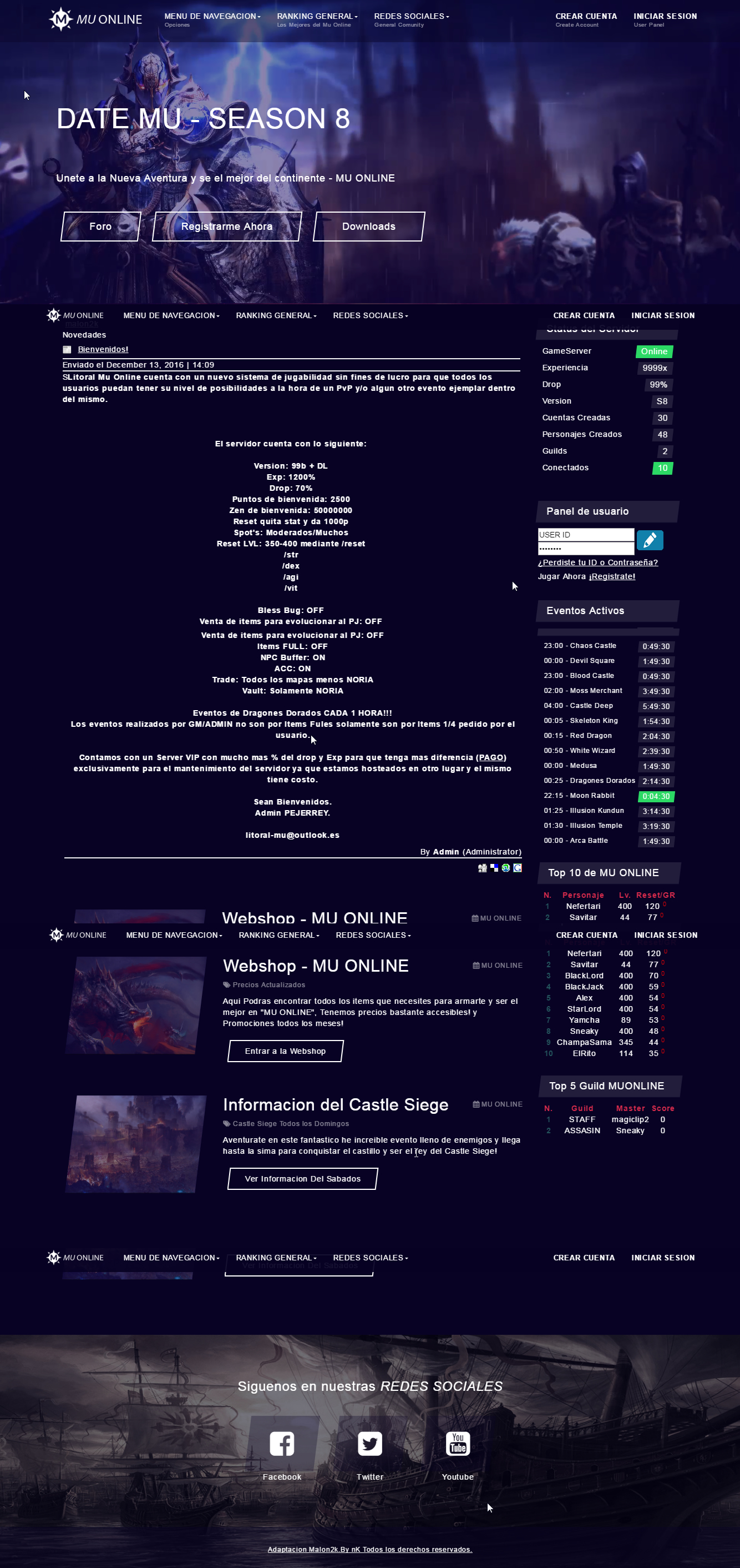 Mega Pack liberado webs mu core gratis, download link direto, web mu online atualizados, guias e tutoriais disponiveis - o melhor portal de mu online do Brasil [ Grupo AM ] - Criar mu online pirata