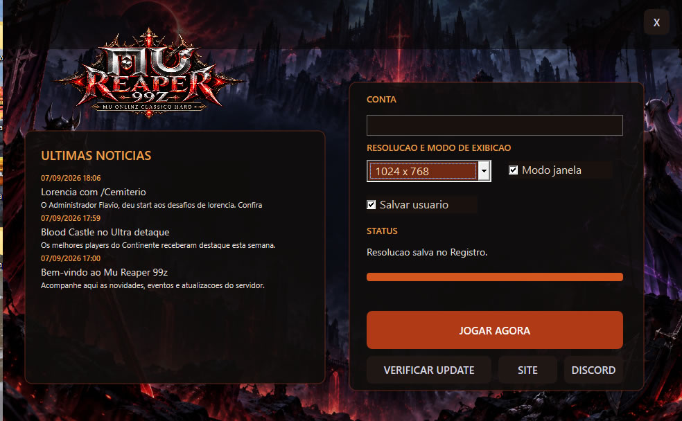 Launcher MU Online 2026 com código fonte Visual Studio 2026